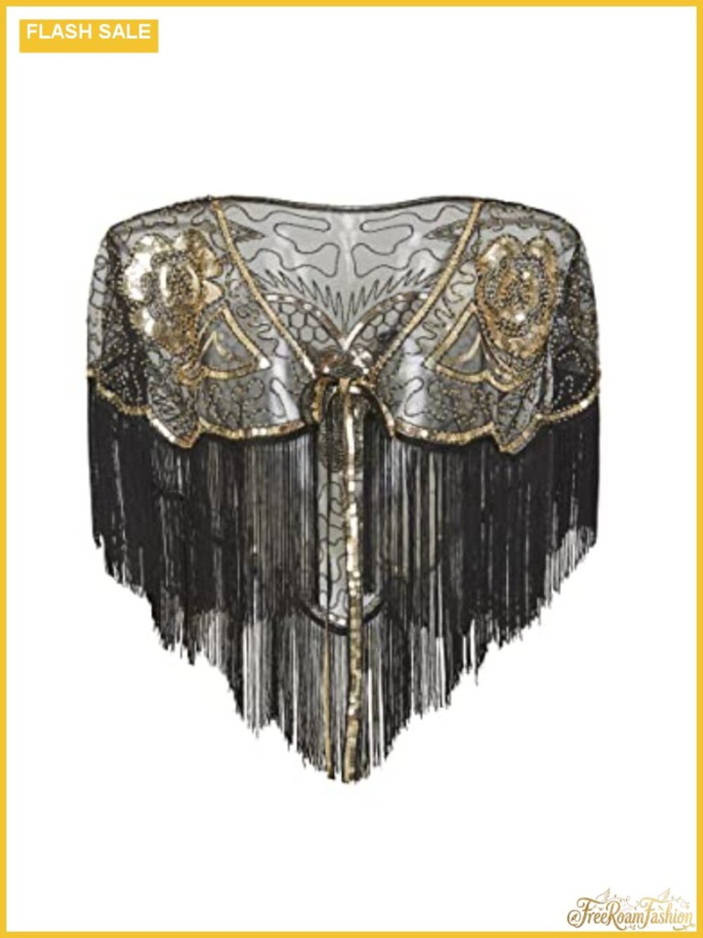 Beaded Sequin Evening Shawl Wrap for Women Gatsby 1920s Flapper Cover Up